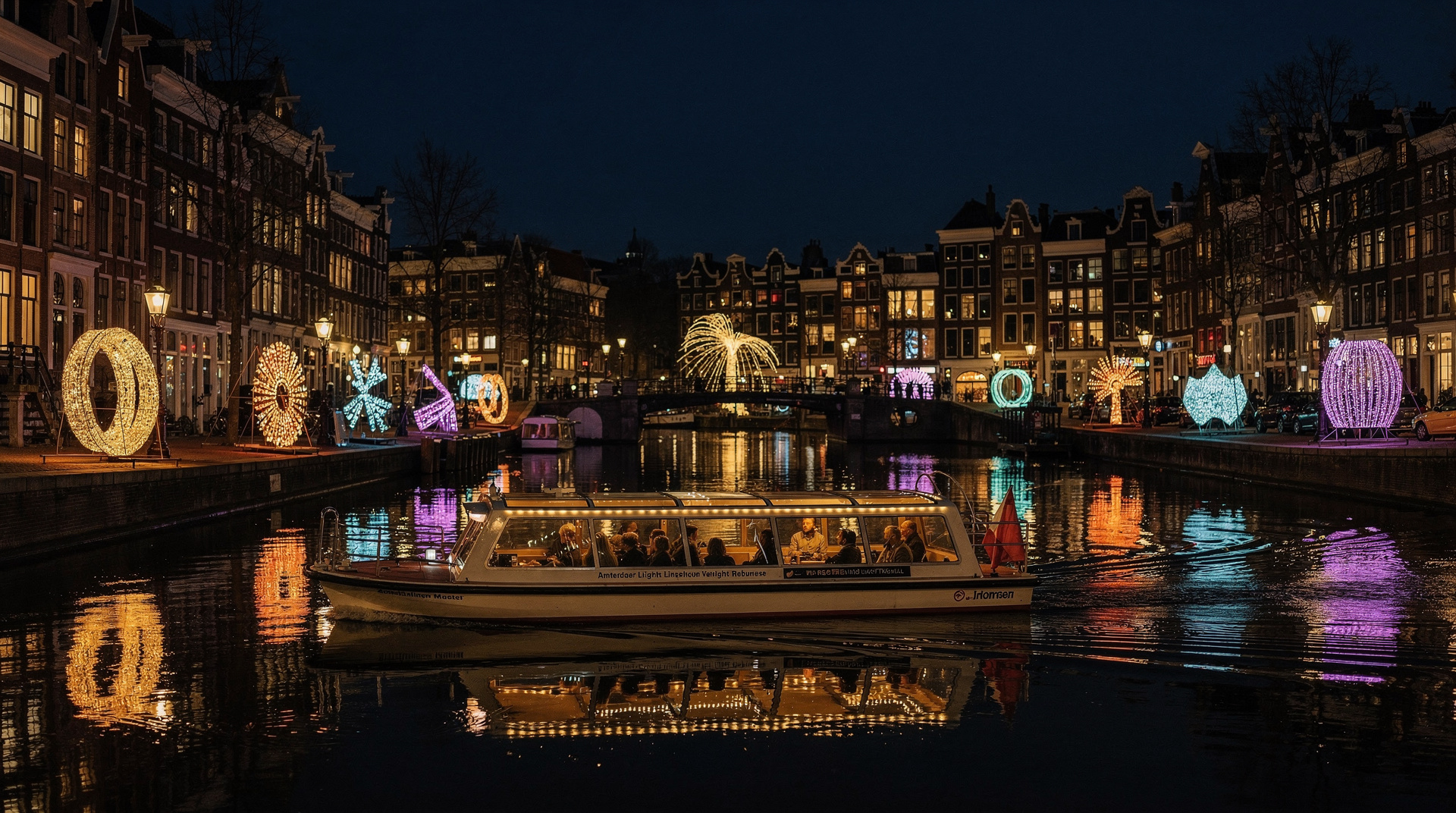 Amsterdam: Evening Canal Cruise – City Lights & Wine Option